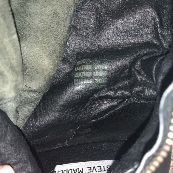 Steve Madden Black Leather Troopa Combat Boots - Picture 7 of 7